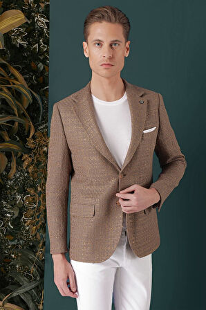 C 660 Slim Fit Bej Spor Ceket