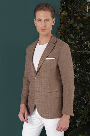 C 660 Slim Fit Bej Spor Ceket