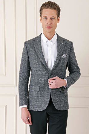 C 660 Slim Fit Füme Spor Ceket