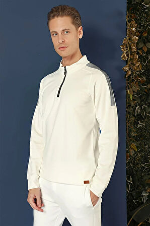 SWT 012 SWEA Slim Fit Ekru Spor 47 - Sweatshırt