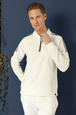 SWT 012 SWEA Slim Fit Ekru Spor 47 - Sweatshırt