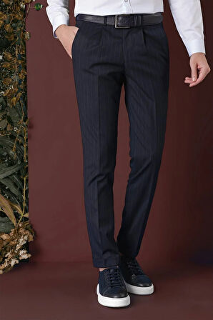 P 1133 Slim Fit Lacivert Spor Pantolon
