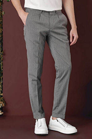 P 1133 Slim Fit Gri Spor Pantolon