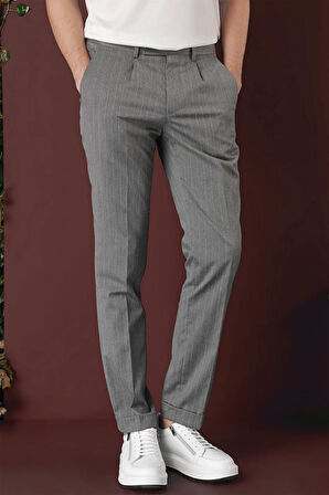P 1133 Slim Fit Gri Spor Pantolon