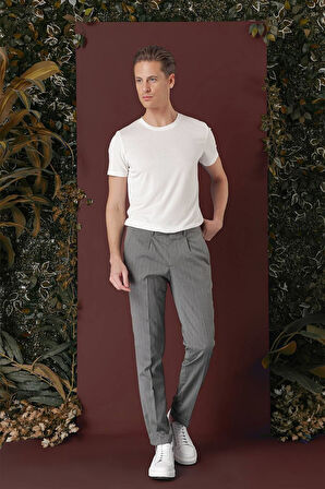 P 1133 Slim Fit Gri Spor Pantolon