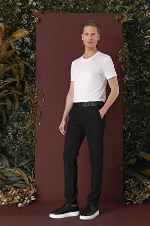 P 1141 Slim Fit Siyah Klasik Pantolon