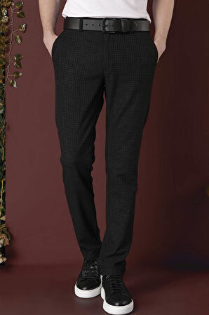 P 1141 Slim Fit Siyah Klasik Pantolon