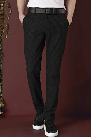 P 1141 Slim Fit Siyah Klasik Pantolon