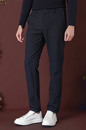P 1141 Slim Fit Lacivert Klasik Pantolon