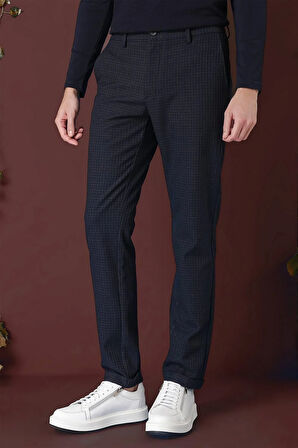 P 1141 Slim Fit Lacivert Klasik Pantolon