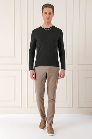 TS 870 Slim Fit A.Kahve Spor T-Shirt