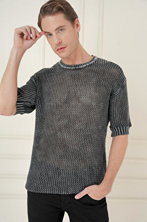 TR 862 Slim Fit Siyah Klasik Triko