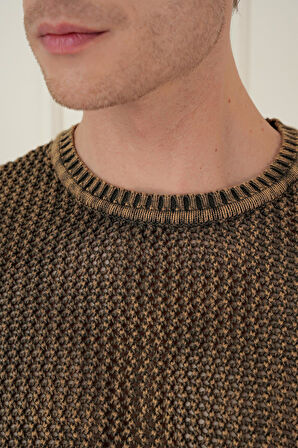 TR 862 Slim Fit Kahve Klasik Triko