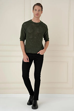 TR 862 Slim Fit Yeşil Klasik Triko