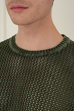 TR 862 Slim Fit Yeşil Klasik Triko