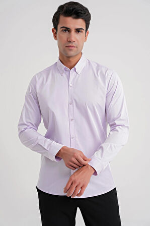 GK 711 GÖMLEK Slim LİLA KLASİK