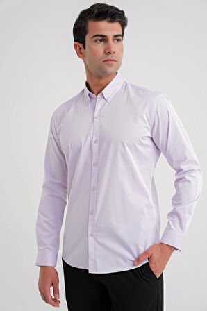 GK 711 GÖMLEK Slim LİLA KLASİK