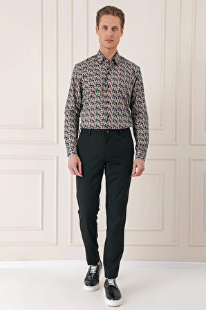 P 1143 Comfort Fit Yan Cep Beli Lastikli Esnek Pamuk Siyah Jogger Pantolon