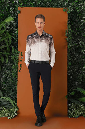 Slim Fit Yan Cepli Düz Esnek Casual Siyah Pantolon P 1144