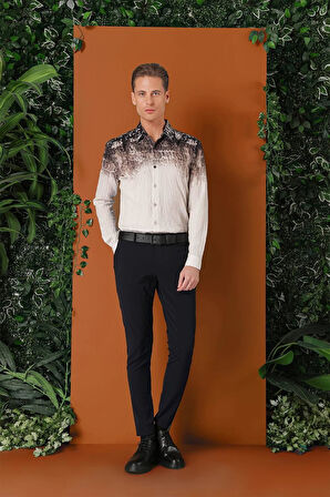 Slim Fit Yan Cepli Düz Esnek Casual Siyah Pantolon P 1144