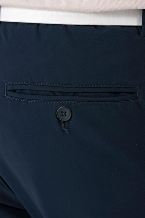 P 1150 Comfort Fit Beli Lastikli Yan Cep Lacivert Jogger Pantolon