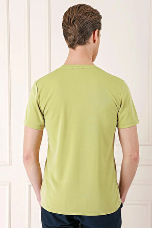 Ts 880 Slim Fit Bisiklet Yaka Pamuklu Kivi Tişört