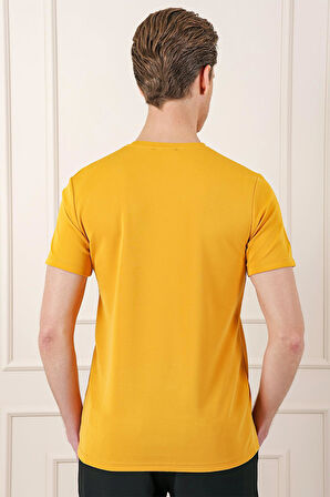 Ts 880 Slim Fit Bisiklet Yaka Pamuklu Safran Tişört