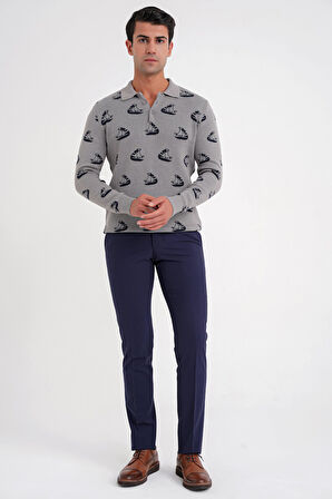 P 1091 PANTOLON Slim LACİVERT CASUAL