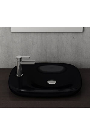Fenice Tezgah Üstü Çanak Lavabo Siyah 54 Cm 1489-005-0126