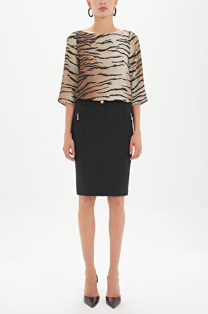 Siyah Dar kesim etek 80283 | 44