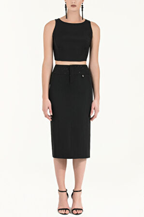 Siyah Dar kesim kalem etek 80337 | 40