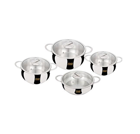Fms Asi 8 Parça Paslanmaz Çelik Tencere Seti