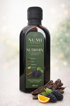 Numi Naturals Nutrimix Karadut & Keçiboynuzu Pekmezli Bitkisel Karışım C Vitaminli Katkısız 150 Gr