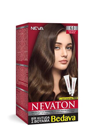 Nevaton Kalıcı Krem Saç Boyası 6.0 Koyu Kumral