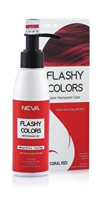 NEVA FLASHY COLORS Yarı Kalıcı Saç Boyası MERCAN KIRMIZI 100ML