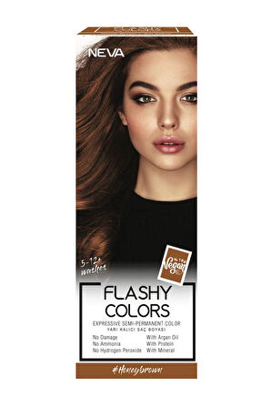 Neva Flashy Colors Yarı Kalıcı Saç Boyası Honey Brown / Bal Kahve 100 ml