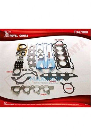 Ford Motor Takım Contası (keceli+subap Lastıklı) S,k,c Dahıl Escort Mondeo II 1,8 16v 92>00 - Royal T347000