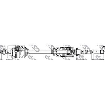 Psa Aks Sag Komple P306 (dis Freze 25, IC Freze: 22, Boy: 869,5mm) Tu3 2 Tu3mc Tu3jp (1,4 8v) Abslı : 48 - Gsp 245156