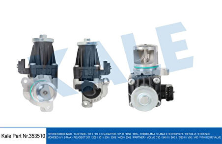 Psa Egr Valf Komple 206 + 207 208 301 308 308 II 508 2008 3008 4008 5008 Partner Tepee Expert / C-Elysee - Kale 353510