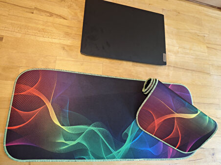 SGE TEKNOLOJİ 70X30 CM FOSFORLU DİKİŞLİ PURPLE KAYDIRMAZ TABAN SPEED YÜZEY OYUNCU MOUSE PAD GAMİNG PAD