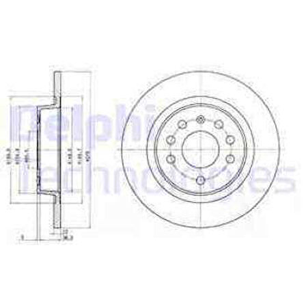 Opel Arka Fren Diski Vectra C Signum - Delphi Bg3731c