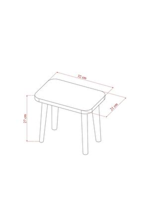 Çocuk ahşam ayak mdf tabure