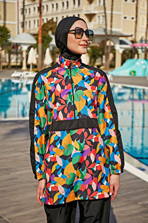 Remsa Paraşüt Tam Kapalı Tesettür Mayo R4703 Sariye | S