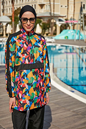 Remsa Paraşüt Tam Kapalı Tesettür Mayo R4703 Sariye | S