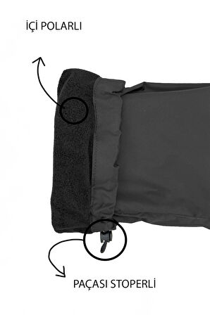 Outdoor İçi Polarlı Paraşüt Kar Pantolonu REA-01 Siyah | 3XL