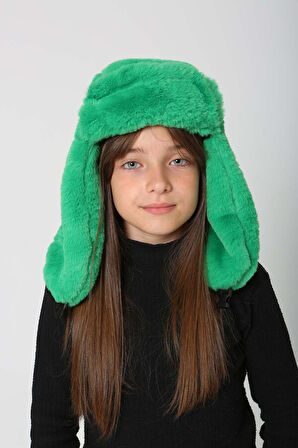 Çocuk Çıtçıtlı Kürklü Kulaklıklı Peluş Bere Şapka RKŞ-Ç-03 Benetton | Standart