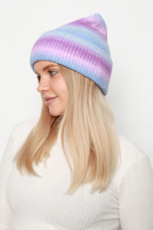 Renk Geçişli Kadın Bere RKŞ-16 Lila | Standart