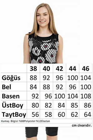 Sıfır Kol Taytlı Yarı Kapalı Mayo 159-516 Siyah | 40