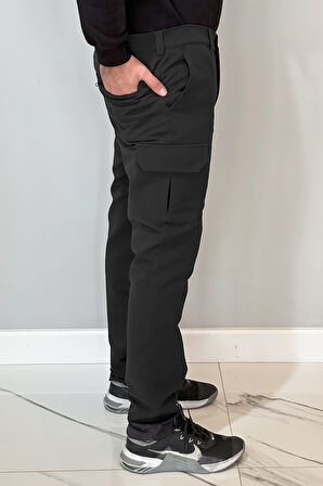 Erkek Komondo Cep İçi Şardonlu Pantolon REA-9707 Siyah | L