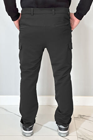 Erkek Komondo Cep İçi Şardonlu Pantolon REA-9707 Siyah | 3XL